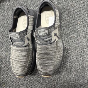 Hey Dude Women's Black and Gray Loafers